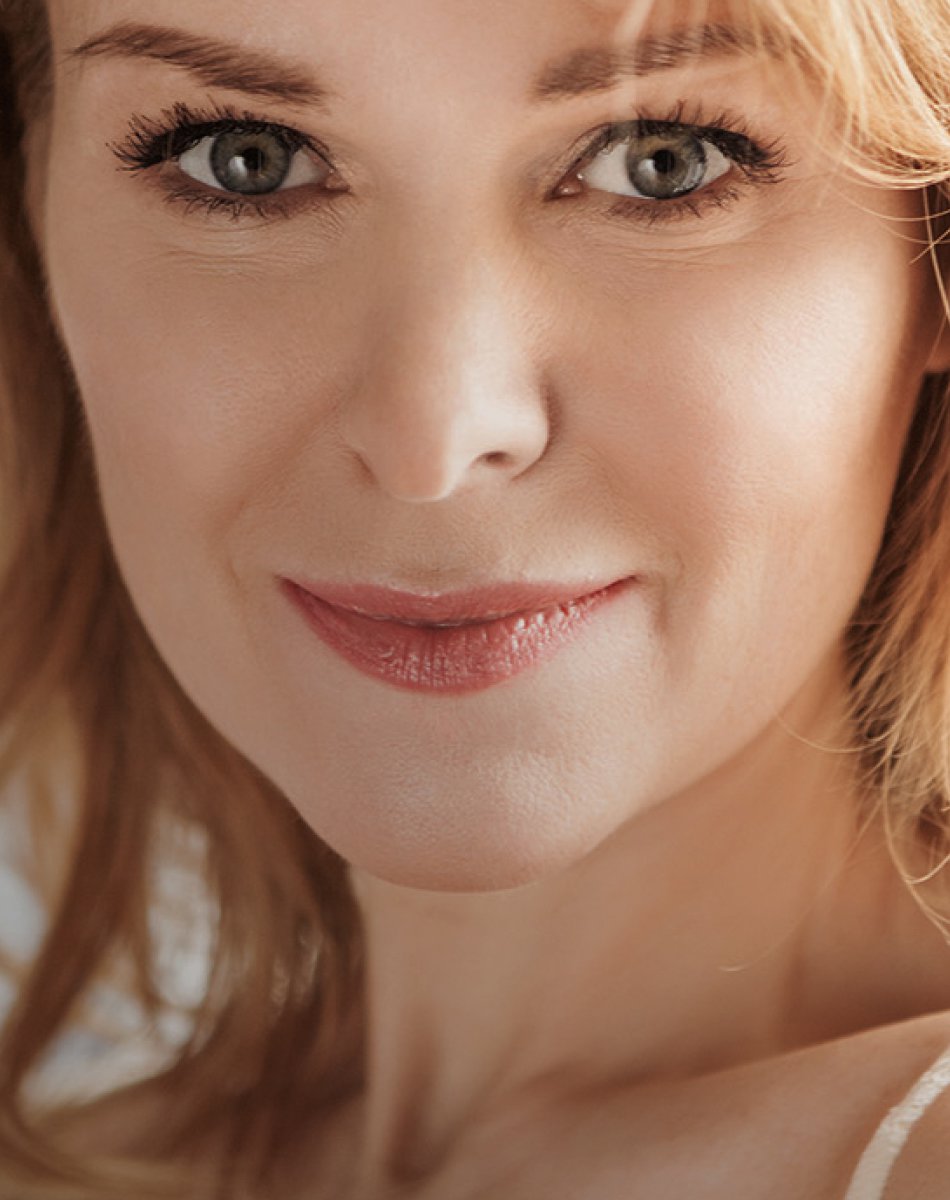 facial plastic surgery patient model smiling